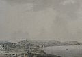 Skica St Helier, vjerojatno krajem 18. stoljeća, prikazuje Mont de La Ville i Mount Bingham