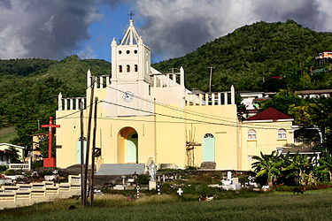 Saint Joseph Parish Church, in the village of Saint Joseph. Saint Joseph Parish Church, Dominica.jpg