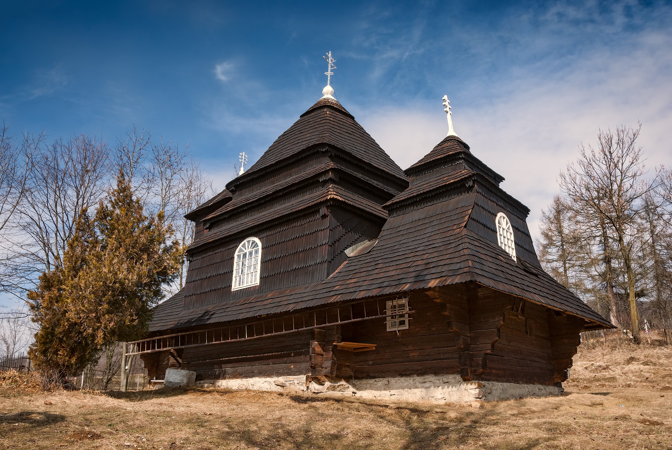 Wooden St. Michael Church, UNESCO World Heritage Site, Uzhok, Transcarpathian Oblast. Photograph: Kateryna Baiduzha Licensing: CC-BY-SA-4.0