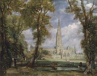 Kathedraal van Salisbury uit de Bishop's Garden John Constable.jpeg