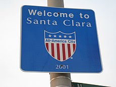 Santa Clara California All America City sign.jpg
