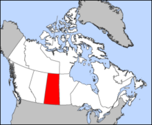 The location of the Province of Saskatchewan in Canada Saskatchewan-map.png