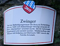 Schärding - Zwinger (Schild)