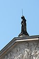Deutsch: Statue auf dem Südgiebel des Schauspielhauses in Berlin-Mitte. This is a photograph of an architectural monument. It is on the list of cultural monuments of Berlin, no. 09065015