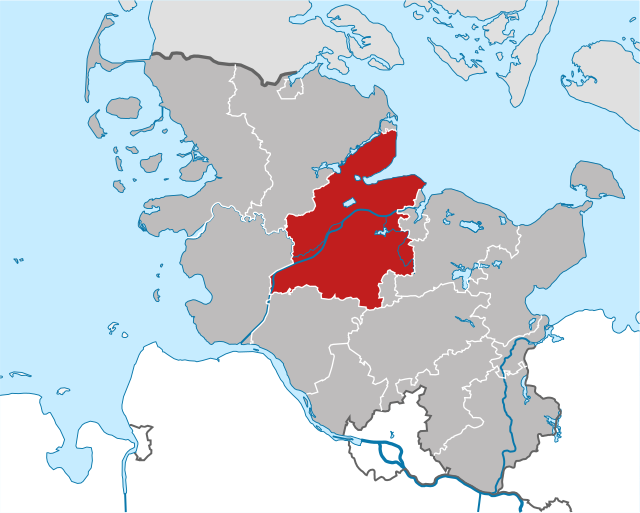 מחוז רנדסבורג-אקרנפרדה (באדום) במפת שלזוויג-הולשטיין