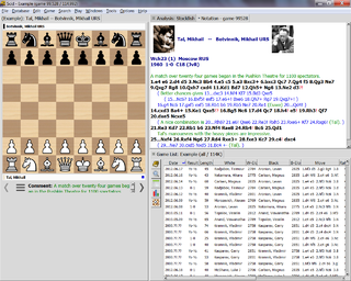 Shanes Chess Information Database Software application for viewing and maintaining databases of chess games