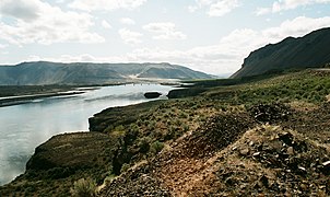 Die „Sentinel Gap“ vom Westufer des Columbia River oberhalb des Wanapum Dam