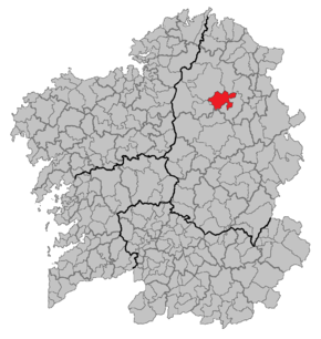 Localização de Cospeito na Galiza