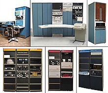 Six Minicomputers from Digital Equipment Corporation (DEC) from 1957 to production end in 1979 - PDP-1, PDP-7, PDP-8, PDP-8-E, PDP-11-70, PDP-15.jpg