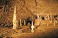 Sošůvské jeskyně - Brouškova rozprávková sieň se stalagmitom Svícen