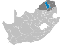 Karte de Sud Afrika montra Kaprikorn in Limpopo