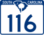 South Carolina Highway 116 işareti
