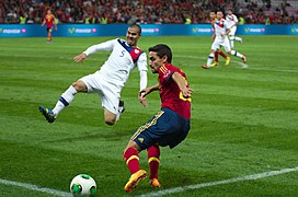 Spain - Chile - 10-09-2013 - Geneva - Jesus Navas 1.jpg