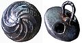Spanish metal button with shank, ca 1650-1675 (12mm diameter)