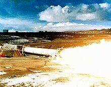 Static test firing, 1978 Static Test Firing DM-2 for Solid Rocket Booster - GPN-2000-000053.jpg