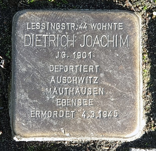 File:Stolperstein Altonaer Str 20 (Hansa) Dietrich Joachim.jpg