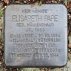 Stolperstein für Elisabeth Pape