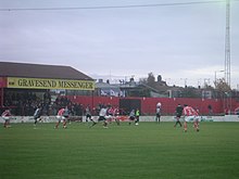 Ebbsfleet United v. Stafford Rangers at Stonebridge Road, November 2007 Stonebridge PloughEnd.jpg