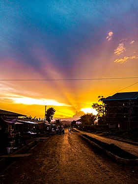 Sunset in Bambili, The safest place to get a University Education in the North West Region of Cameroon.