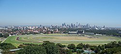 Royal Randwick Racecourse with Sydney skyline in background Sydney Royal Randwick Racecourse.jpg
