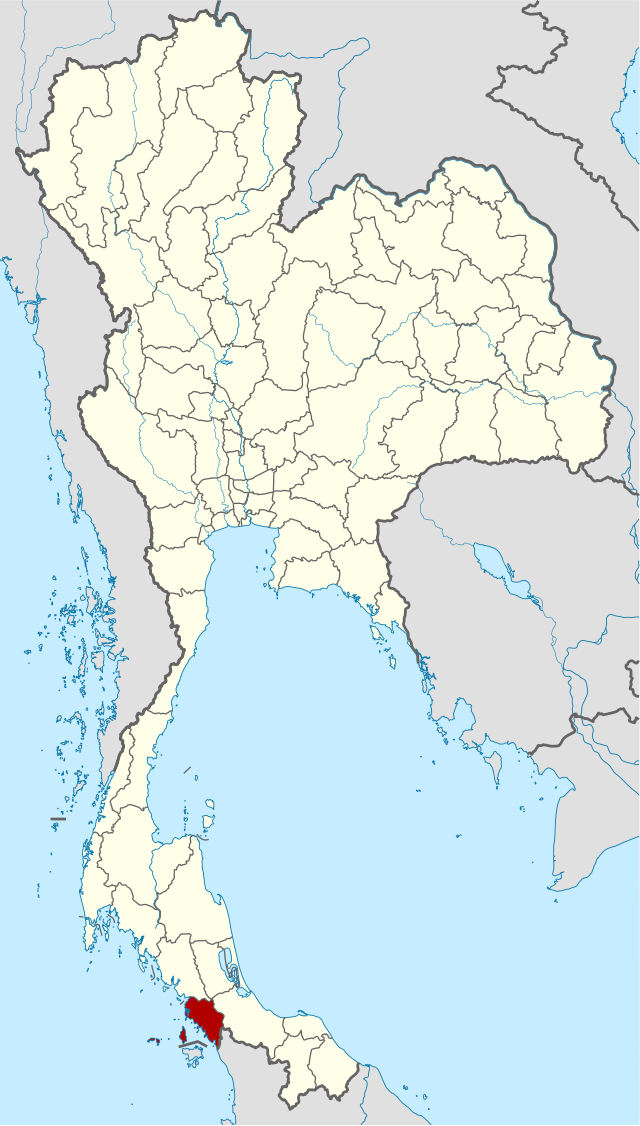 Map of Thailand highlighting Satun province