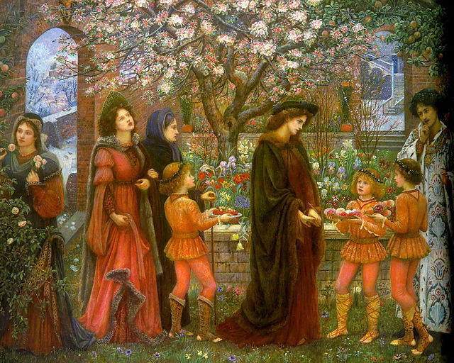 The Enchanted Garden of Messer Ansaldo by Marie Spartali Stillman