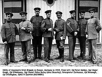 NCO's of Casements Irish Brigade in Zossen (1915). The Irish Brigade in Zossen.jpg