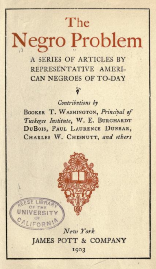 <i>The Negro Problem</i> (book) Collection of essays edited by Booker T. Washington