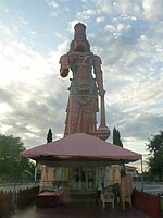 The 26-meter Hanuman murti in Carapichaima, a noted centre of Hindu and Indo-Trinidadian culture; it is the largest statue of Hanuman outside of India TnT Hanuman Statue 1.jpg