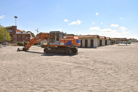 Tractor on the beach