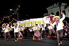 Filipino traditional dance at a festival Traditional dance during pamulinawen.jpg