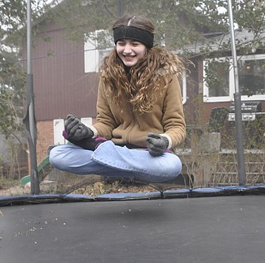 One can even "jump" on the trampoline in the lotus position if there are others on the trampoline that can "bounce" you.