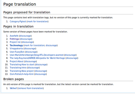 The page translation special page
