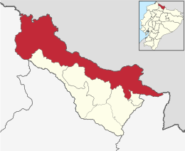 Cantone di Tulcán – Mappa