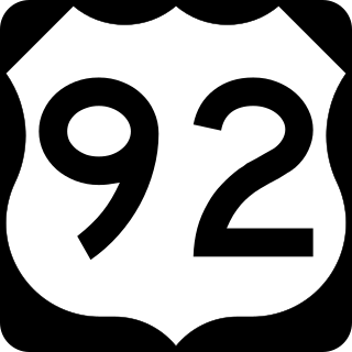 <span class="mw-page-title-main">U.S. Route 92</span> Highway in the United States