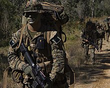 Marine wearing the ILBE during a training exercise in 2007 US Marines Talisman Saber 07.jpg