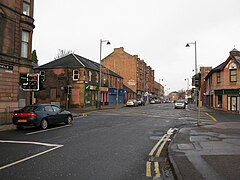 Intersection in the center of Uddingston