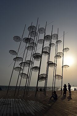 The famous "Umbrellas" of Thessaloniki (Greece).