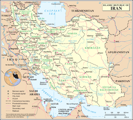 Kaart van Iran