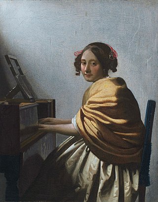 <i>A Young Woman Seated at the Virginals</i> 1670–1672 painting by Johannes Vermeer