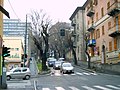 L'imbocco del viale intitolato al sindaco Carlo Canepa, collega il centro con la zona di San Giovanni Battista