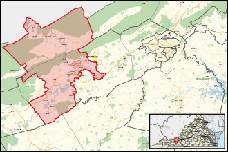 District map from the 2023 election Virginia's 42nd House of Delegates district (since 2024).svg