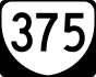 State Route 375 marker