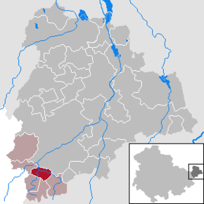 Poziția Vollmershain pe harta districtului Altenburger Land