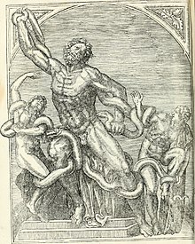 Engraving of Laocoon and His Sons from the 1544 edition of Antiquae Romae topographia Vrbis Romae topographia (1544) (14595442000).jpg