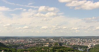 Vue de Besançon depuis la chapelle.