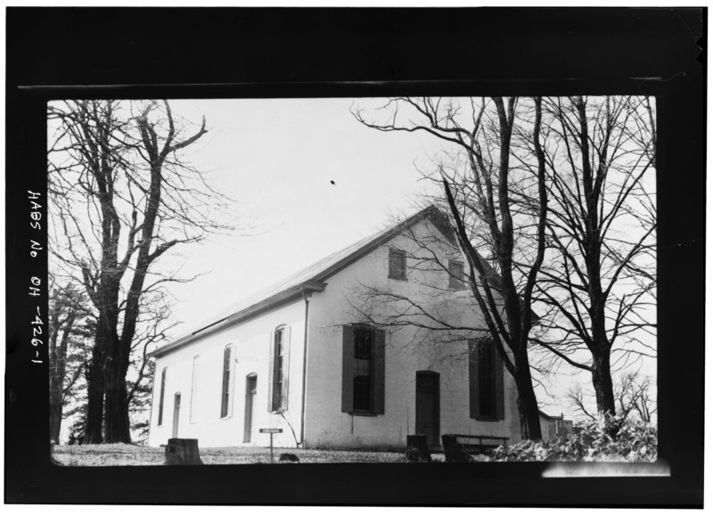 File:WEST ELEVATION - Quaker Meetinghouse, Waynesville, Warren County, OH HABS OHIO,83-WAYV,1-1.tif