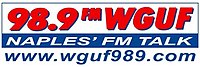 WGUF 98.9Naples' FM talk logo.jpg