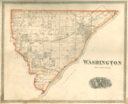 1877 map of Washington Township Washington Township, Warren County, Indiana map from 1877 atlas.png
