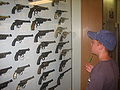 Revolver exhibit at the B.W. Edwards Weapons Museum at Historic Washington State Park